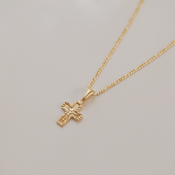 Crucifix Necklace | 18k Gold Filled - Picture 7 of 10